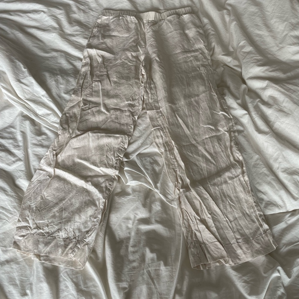 Linen Wide-Leg Pants